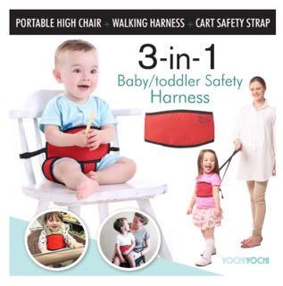 Sochi Portable High Chair and Harness Yochi 3 in 1 Travel High Chair