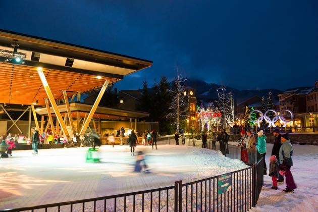 Whistler Outdoor Skating Rink Skating in Whistler Village